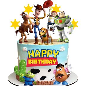FOTN Cake Topper, 14Pcs Toy Game Birthday Party Supplies- Fun Kid's Party Cupcake Decoration, 3x4 inches, 13 Unit Count