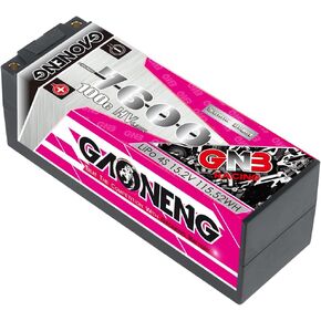 GAONENG GNB 7600MAH 4S HV 15.2V 100C 5.0mm Bullet Hard Case RC LiPo Battery for 1/10 and 1/8 Scale RC Hobby Models