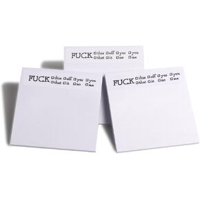 Funny Sticky Note What The F*ck Sticky Notepad Novelty Notepads, Funny Sassy Rude Desk Accessory Gifts for Friends, Co-Workers, Boss (4PC-Mix-A)
