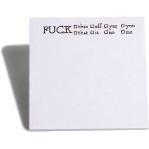 Funny Sticky Note What The F*ck Sticky Notepad Novelty Notepads, Funny Sassy Rude Desk Accessory Gifts for Friends, Co-Workers, Boss (4PC-Mix-A)