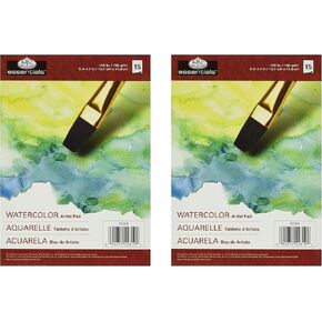Essentials Watercolor Artist Paper Pad 5"X7"-15 Sheets (Twо Pаck)