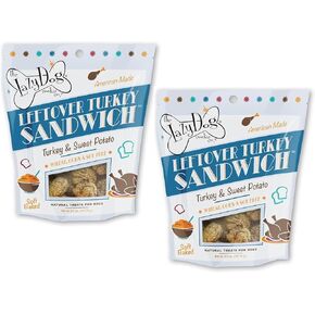 Lazy Dog Cookie Co. Sketover Turkey Sandwich و Turkey & Sweet Potato Soft Conger Dog - خالية من القمح وخالية من الصويا - إصدار محدود - مصنوع في الولايات المتحدة الأمريكية - 5 أوقية in Kuwait