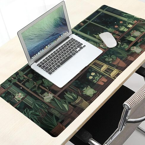 Fall Pumpkin Sunflower Mouse Pad 31.5x11.8 XL Autumn Leaf Floral Watercolor Extended Mousepad Large Keyboard Mouse Mat Desk Pad with Non-Slip Rubber Base Stitched Edges for Home Office Game in Saudi Arabia