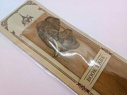 WitnyStore Carved Aluminium Bookmark 8⅛" Forest Elephants Vertical Pattern - Unique Design Handmade Bookmarks Crafted Accessories Decorative Collectibles Thailand Souvenirs Gifts Readers Book Lovers in Kuwait