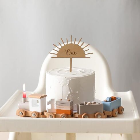 Wooden Train Set for Toddler Toys 14pcs Montessori Train Toy Set for Baby 3-5 Years Wooden Train Cars with 1 2 3 4 5 Numbers & Blocks Birthday Gift for Boys Girls in Saudi Arabia