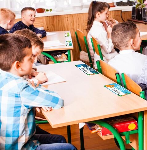 SICOHOME Hello My Name is Stickers - 36pcs 6 Designs Name Tags for Classroom Desks Student Name Plates for Classroom Self Adhesive Name Labels for Kids Kindergarten Preschool Classroom Supplies in Kuwait