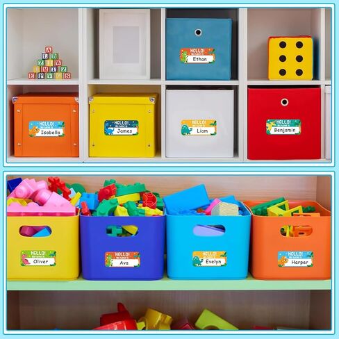 SICOHOME Hello My Name is Stickers - 36pcs 6 Designs Name Tags for Classroom Desks Student Name Plates for Classroom Self Adhesive Name Labels for Kids Kindergarten Preschool Classroom Supplies in Kuwait