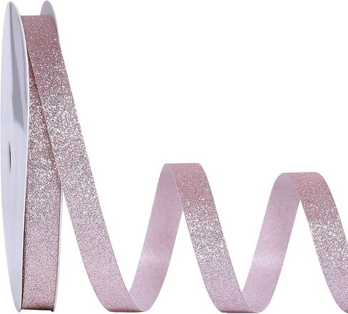 Yama Glitter Ribbon ، 3/8 بوصة × 20 ياردة ، شريط حافة مقطوعة لعيد الميلاد ، غلاف الهدايا ، الحرف ، صنع القوس ، ديكور المنزل ، الحلي ، زخرفة الحفلات (الفضة) in Kuwait