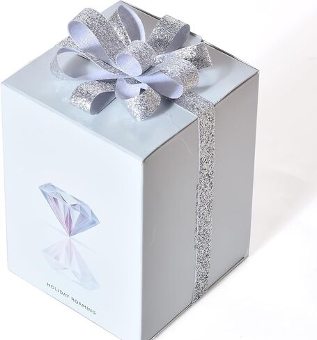 Yama Glitter Ribbon ، 3/8 بوصة × 20 ياردة ، شريط حافة مقطوعة لعيد الميلاد ، غلاف الهدايا ، الحرف ، صنع القوس ، ديكور المنزل ، الحلي ، زخرفة الحفلات (الفضة) in Kuwait