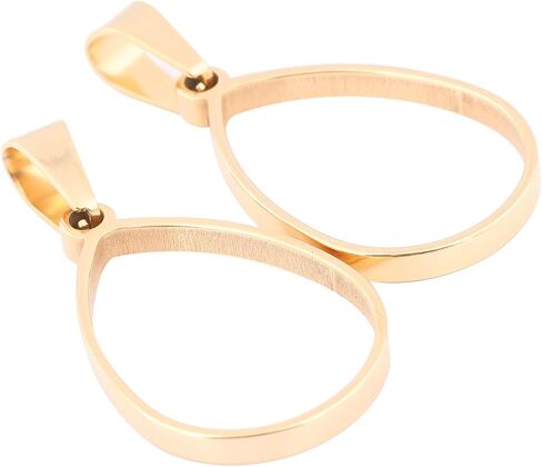 Reidgaller 20pcs Stainless Steel Gold Plated Deep 18x25mm Oval Open Bezels DIY Hollow Pendant Frame Setting Blanks for Resin Jewelry Making in Saudi Arabia