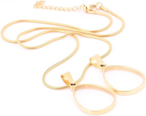 Reidgaller 20pcs Stainless Steel Gold Plated Deep 18x25mm Oval Open Bezels DIY Hollow Pendant Frame Setting Blanks for Resin Jewelry Making in Saudi Arabia