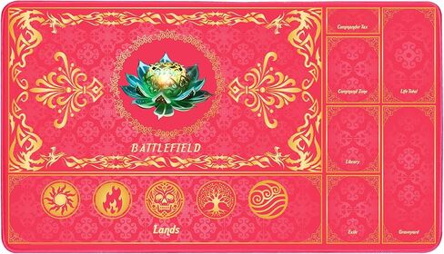 MTG Playmat with Magic roms ، 24x14in playmat for Magic the Gathering ، معارك لعبة Commander Card ، حصيرة مبارزة متينة ومقاومة للبقع للمبتدئين والمحترفين ، غير الناعم ، السطح الناعم ، الأسود in Saudi Arabia