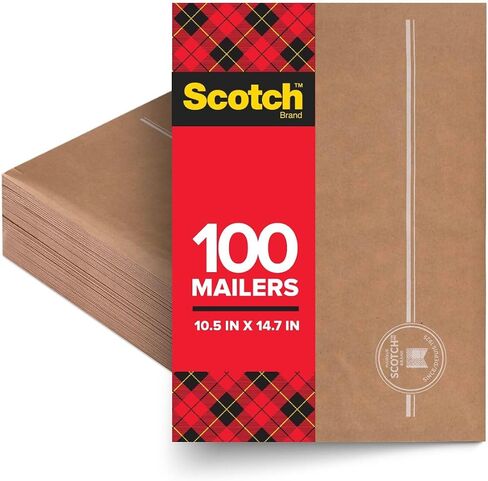 Scotch Curbside Recyclable Padded Mailers 100-Pack 10.5 x 14.75 in Similar impact protection to traditional bubble mailers (CR-5-1) in Saudi Arabia