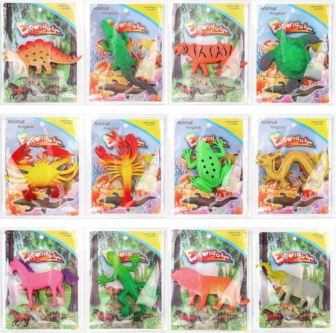Outus 8 Pieces Growing Animal Creature Expandable Giant Grow 3D Water Creature Set Easter Egg Stuffer Grow in Water Fish Favors Party Supplies Gift Fillers Classroom Prizes(Multiple Animal) in Saudi Arabia