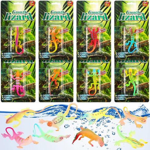Outus 8 Pieces Growing Animal Creature Expandable Giant Grow 3D Water Creature Set Easter Egg Stuffer Grow in Water Fish Favors Party Supplies Gift Fillers Classroom Prizes(Multiple Animal) in Saudi Arabia