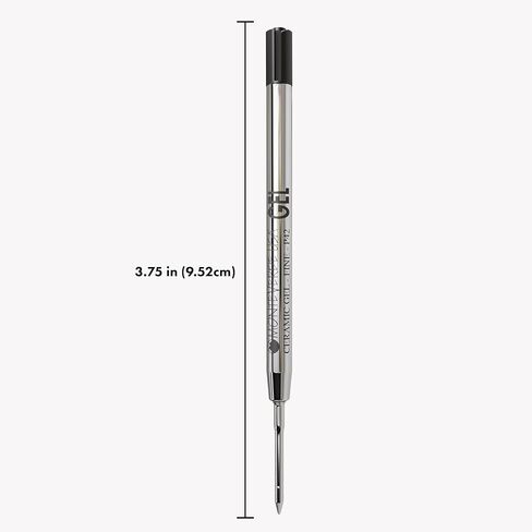 Monteverde Capless Gel Ballpoint Refill to Fit Parker Ballpoint Pens, Fine Point, Black, 2 per Pack (P422BK) in Kuwait