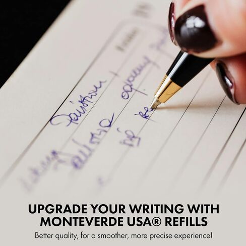 Monteverde Capless Gel Ballpoint Refill to Fit Parker Ballpoint Pens, Fine Point, Black, 2 per Pack (P422BK) in Kuwait