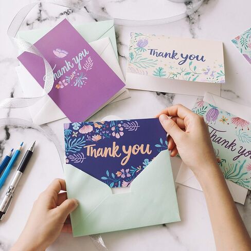 Mr. Pen- Thank You Cards, 20 Pack, Thank You Cards with Envelopes, Blank Thank You Cards, Assorted Cards, Thank You Notes Cards, Thank You Cards Pack, Thank You Card, Thank You Note Blank Inside in Kuwait