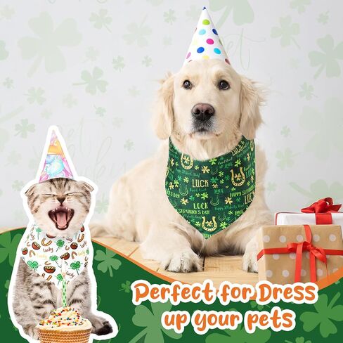 Reginary 72 Packs St. Patrick's Day Dog Bandanas Bulk Shamrock St. Patrick's Day Green Soft Dog Scarf Adjustable Pet Puppy Bibs Triangle Puppy Bibs Adjustable Cat Bandana for Pet Costume Accessories in Saudi Arabia
