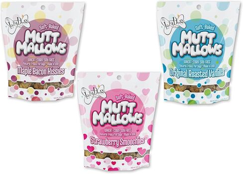 The Lazy Dog Cookie Co. Mutt Mallows Soft Baked Dog Treats, Wheat, Corn & Soy Free, Baked in The USA, 5 oz Cost Saving Variety Bundle (Pack of 3) in Saudi Arabia