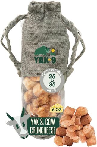 Yak9 Cruncheese ، البروتين العالي المقرمش ، الكلب منخفض الدهون يعامل مع جبن ياك ، المكونات الطبيعية ، خالية من الجلد الخام ، يعالج الكلاب لجميع السلالات ، علاجات تدريب الكلاب ، غير الكائنات المعدلة وراثيا ، جوز الهند ، 6 أوقية ، 30 قطعة in Kuwait