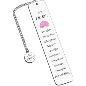 New Beginnings Gifts for Women, Book Marks for Reading Women, Devorce Gifts for Women, Retirement Gifts for Woman, Inspirational Encouraging Gifts, Lotus Flower Decor, 18th Birthday Gifts for Girls