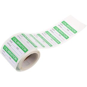 TEHAUX 1 Roll/300pcs Green Calibration Stickers - Quality Control Adhesive Labels for Laboratory and Industrial Use - Permanent Self-Adhesive, Easy Identification, 2.36 X 2.16 Inches