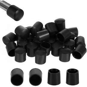 40Pcs Door Stop Caps, Anti-Collision Rubber End Caps Black Door Stopper Rubber Tip Replacement 0.39 Inch Door Stop Rubber Tips Rubber Tips for Door, Black Door Stoppers Rubber Tip for Door(Black)