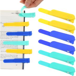 6pcs سيليكون الإشارات المرجعية الأوتوماتيكية لطيف علامات كتاب فريدة من نوعها للقراءة ، المرجعية الذكية مقطع كتاب صفحة الاكتمالات القراءة لقراءة النساء ، الرجال ، الأطفال ، عشاق الكتب (3 ألوان) in Kuwait