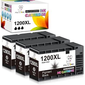 Miss Deer 1200XL Black Ink Cartridges Compatible for Canon PGI-1200XL PGI 1200 XL,Work for Canon Maxify MB2720 MB2050 MB2350 MB2320 MB2020 MB2120,3-Pack