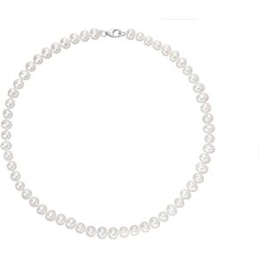 VIKI LYNN Pearl Necklace 6-7mm AAA Freshwater Cultured Pearl Choker Jewelry for Women 16 Inch