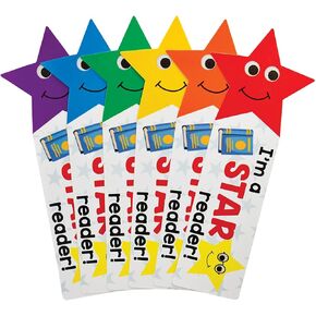 Hygloss Reading Students Motivational for Kids-“I’m A Star Reader" Incentive Bookmark for Classroom-Early Childhood Education Material-2.5" x 6"-Pack of 30, Multicolor