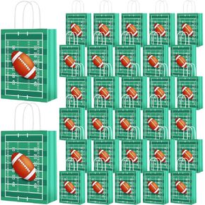 Cptoion 24 Pieces Baseball Gift Bags,Baseball Party Favor Bags,Baseball Goodie Bags with Handle,Baseball Gift Treat Bag for Baseball Theme Birthday Party Supplies Decorations