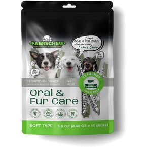 Cricket Protein Oral & Fur Care Dog Treats : High-Protein Dental Chews for Fresh Breath, Hypoallergenic No Meat, Clean & Balanced, Sustainable, Gut-Friendly, Soft Type (14 Pcs)