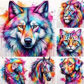Libfx 5D Diamond Painting Kits for Adults Beginners,Diamond Art Kit,DIY Full Drill Diamond Dot Gem Art Kits for Adults,Wall Decor 11.8x11.8 Inch 6 Pcs (Tree)