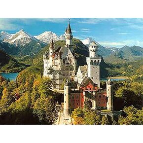 IPISSOI New Swan Stone Castle Diamond Painting Kits for Adults, Castle Germany Landscape Diamond Art Full Drill Embroidery Art Crafts Painting by Numbers Cross Stitch for Home Decor 12X16 inch