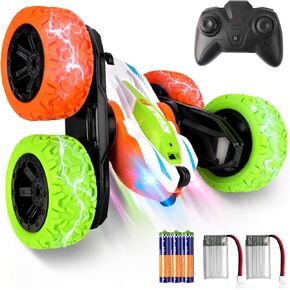 Remote Control Car for Kids, 2.4 GHz 4WD RC Stunt Car with Headlights