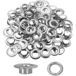 500pcs Eyelets and Grommets, 1/2 Inch Inside Diameter Eyelet,Metal Eyelets with Washers for Canvas, Shoes, Clothing, Fabric, Leather,Bag,Banner and Craft Making,Eyelet Repair Replacement (Silver)