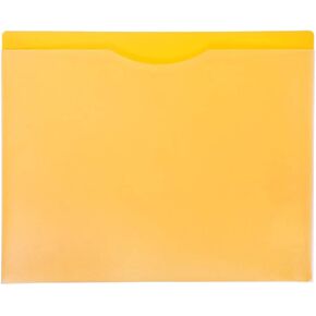 Waterproof Poly-File Folders with Top Tab, Letter Size, Assorted Colors, 10pcs Pack