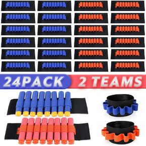 حاملي السهام يناسب الرصاص NERF Gun ، 24 PCS Gun Party Supplies Toy Gun Accessories Ammo Wristband for Kids