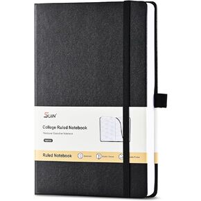 دفتر مجلة Suin المبطن ، مجلة Hool Groudcover Journal ، School ، Travel ، 100 GSM Paper ، 160 صفحة ، 5.5 × 8.3 بوصة ، تحكم الكلية ، الأسود ، 6 عبوات