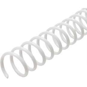 Rayson 9.5mm البلاستيك لولبية ملزمة 3: 1 الملعب ، 3/8 بوصة ، 60 ورقة السعة العمود الفقرة البيضاء لربط - متعدد الاستخدامات للمهام التعليمية ، حزمة 100