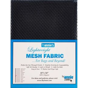 Annie SUP209-NAVY Lightweight Navy Mesh Fabric LTWT 18x54, 54 Inches