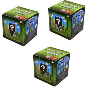 Minecraft Mob Head Minis Surprise Figures (Pack of 3 Blind Boxes)