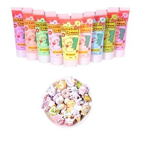 50ml Simulation Imitation Cream Adhesive Gel DIY Fake Whipped Cake Cream Glue for Handmade Phone Case Mirror Jewelry Accessories Decoration with Nozzles (1# White)