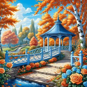 Anuver Landscape Diamond Art Kits for Adults, 5D DIY Diamond Painting Kits for Beginners, Full Drill Diamond Painting Kits for Home Wall Decor, 12x12 Inch