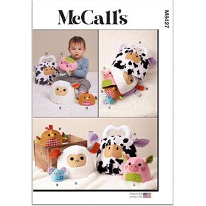 McCall's Soft Plush Nesting Animals Sewing Pattern Kit, Design Code M8427, One Size, Multicolor