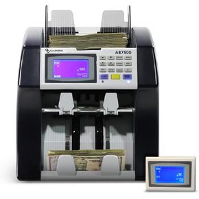 Accubanker AB7500 مزدوج الجيب مزدوج قيمة الفاتورة الفاتورة الطائفة المختلطة ، متعددة العملة USD EUR ، آلة عداد الأموال و SIRTE