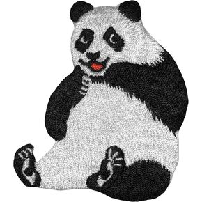 Cute Panda Bear Cartoon Animal Wild Embroidered Applique DIY Sign Badge Sew on Iron on Patch (Iron-Panda)