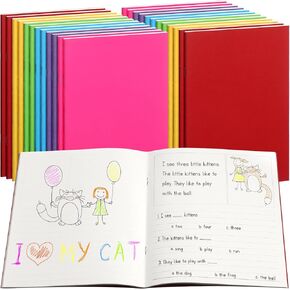 12 Pcs Blank Books for Kids to Write Stories Bulk Small Notebooks Journals Colorful Soft Cover Notebooks for Drawing Students Gifts for Easter Basket Stuffers